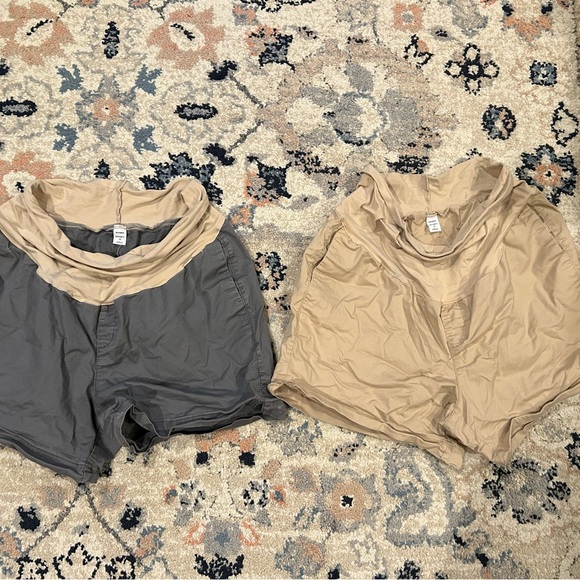 Old Navy Maternity Shorts in Gray and Tan - Picture 1 of 2